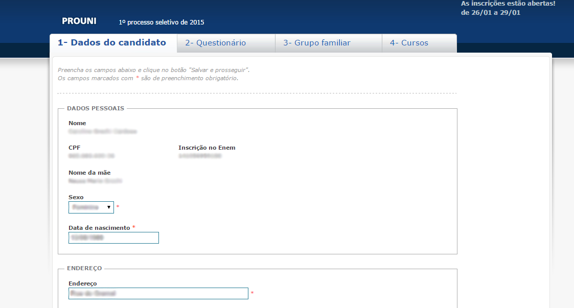 Inscrição Prouni - Blog do Enem