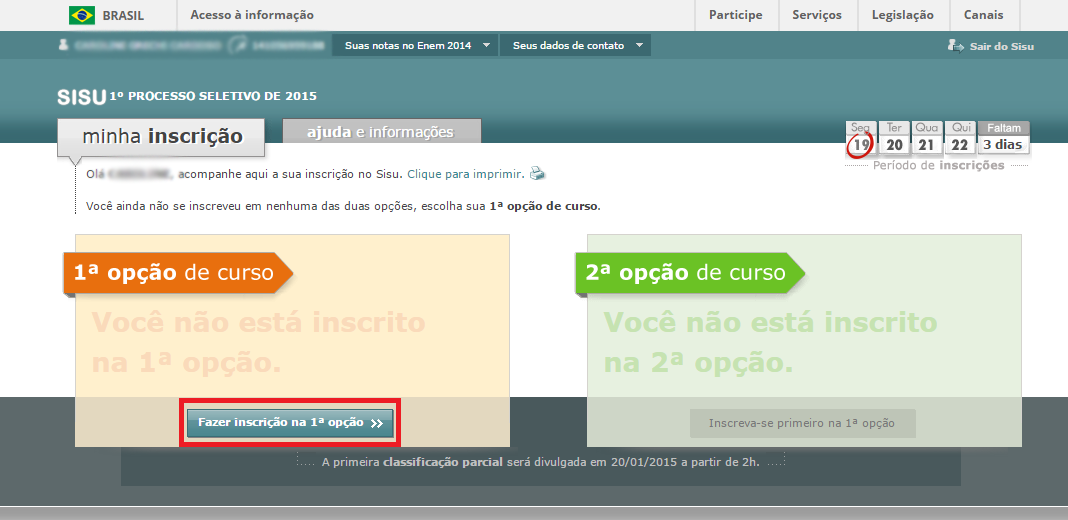 Passo a passo inscrição Sisu - Blog do Enem
