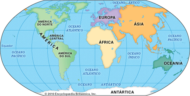 Geografia - Continentes e distribuição de terra