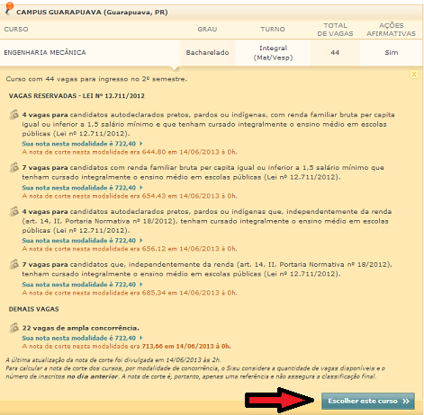 Inscrição Sisu 2013 - 05
