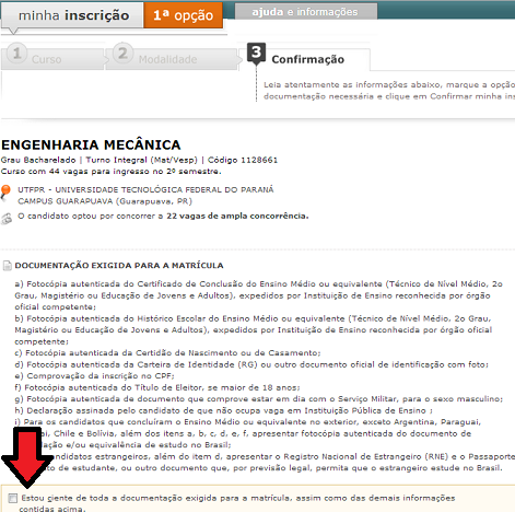 Inscrição Sisu 2013 - 07