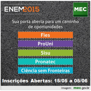 enem 2015 facebook MEC