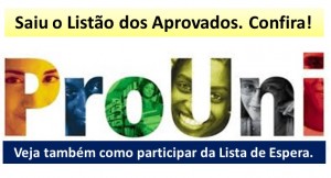 saiu o listão do prouni - destacada