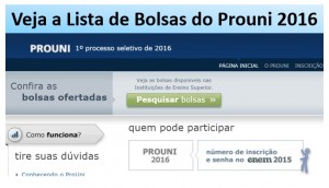 lista de bolsas prouni