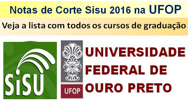 notas de corte UFOP