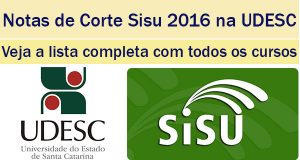 notas de corte sisu 2016 na udesc