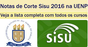 notas de corte sisu 2016 na uenp
