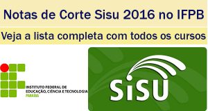 notas de corte sisu 2016 no ifpb