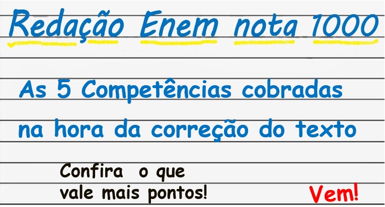 5 dicas para arrasar na Redação Enem ou do Vestibular Vem