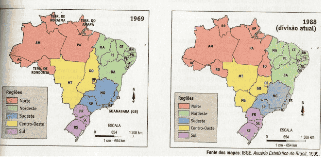 A Organização Político Administrativa e a Divisão Regional do Brasil