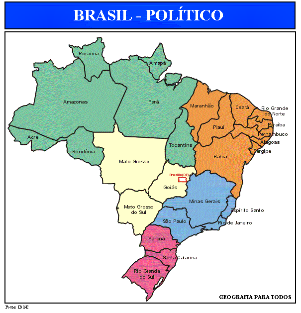 A Organização Político-Administrativa e a Divisão Regional do Brasil