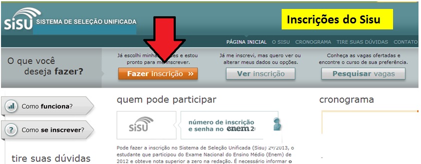 Quem pode se inscrever e participar do Sisu?