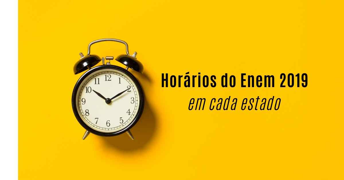 horário de início da prova do Enem 2019