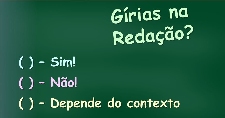 O uso de gírias na redação do Enem