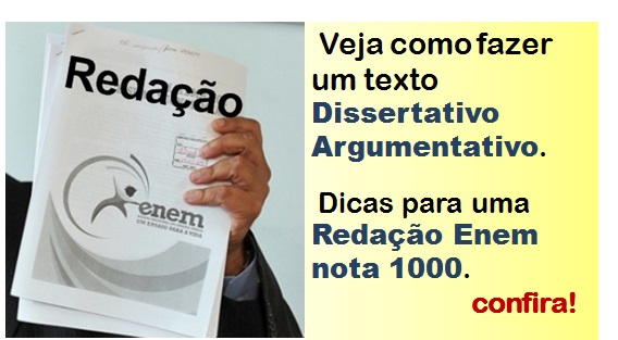 Redação Enem texto dissertativo argumentativo