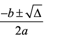 Fórmula de Bhaskara para equação do 2º grau