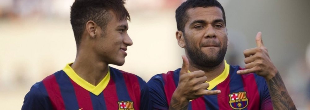Neymar Júnior e Daniel Alves