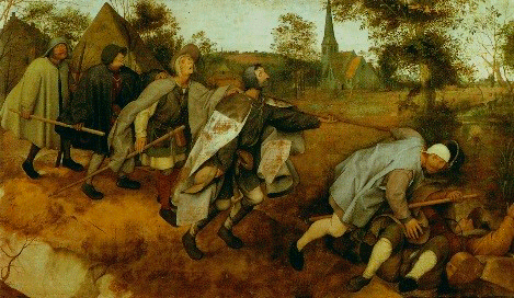 A queda dos cegos (1568). Pieter Bruegel 