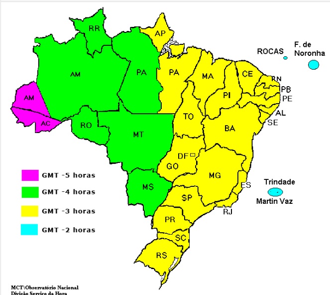 Os Quatro Fusos Horários No Brasil: Veja No Resumo De Geografia Enem