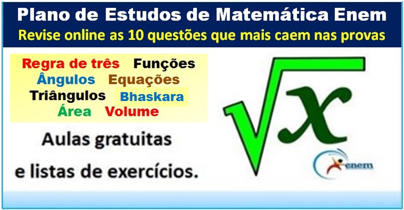 Os 10 temas que mais caem de Matemática