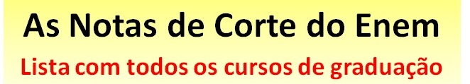 As Notas de Corte do Enem