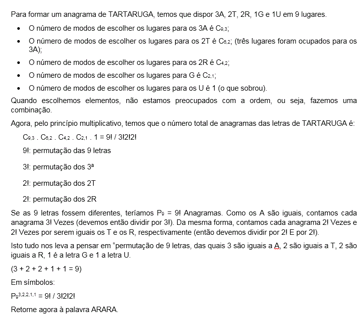 ANAGRAMA - EXERCÍCIOS RESOLVIDOS 