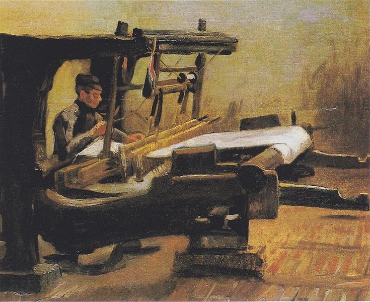 Tear/ Imagem: Vincent van Gogh / Weaver at the loom / Private Collection / Public Domain