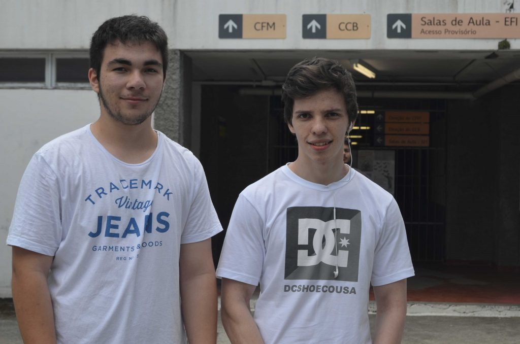Gabriel Baggio e Gabriel Portolan Sardá querem entrar para Educação Física.