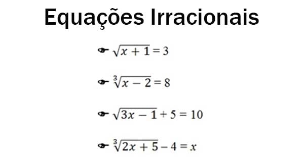 equações irracionais