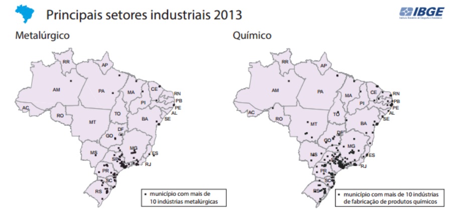 mapa da indústria brasileira