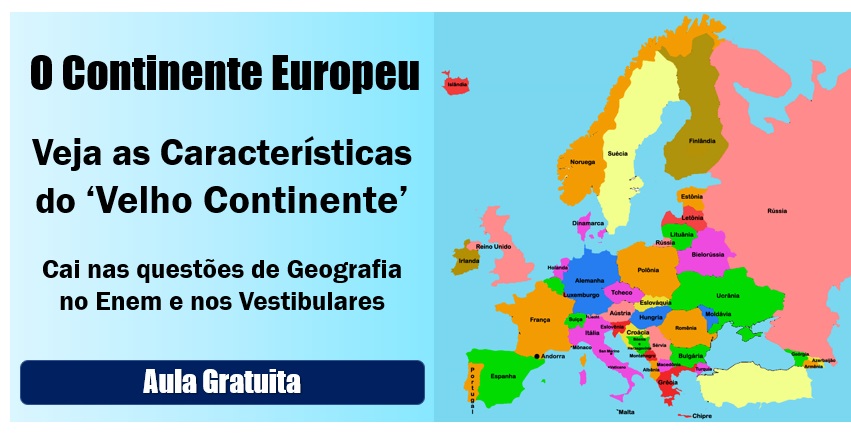 A Europa e suas características naturais Geografia Enem