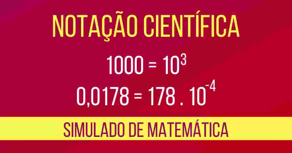 Matemática – notação científica 01 – 2014