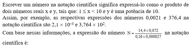 Exercícios com Notação Científica, Resolvidos