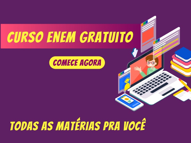 Curso Enem Gratuito - Veja as aulas da semana para você mandar bem