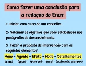 Como Fazer Uma Conclusão Para A Redação Do Enem