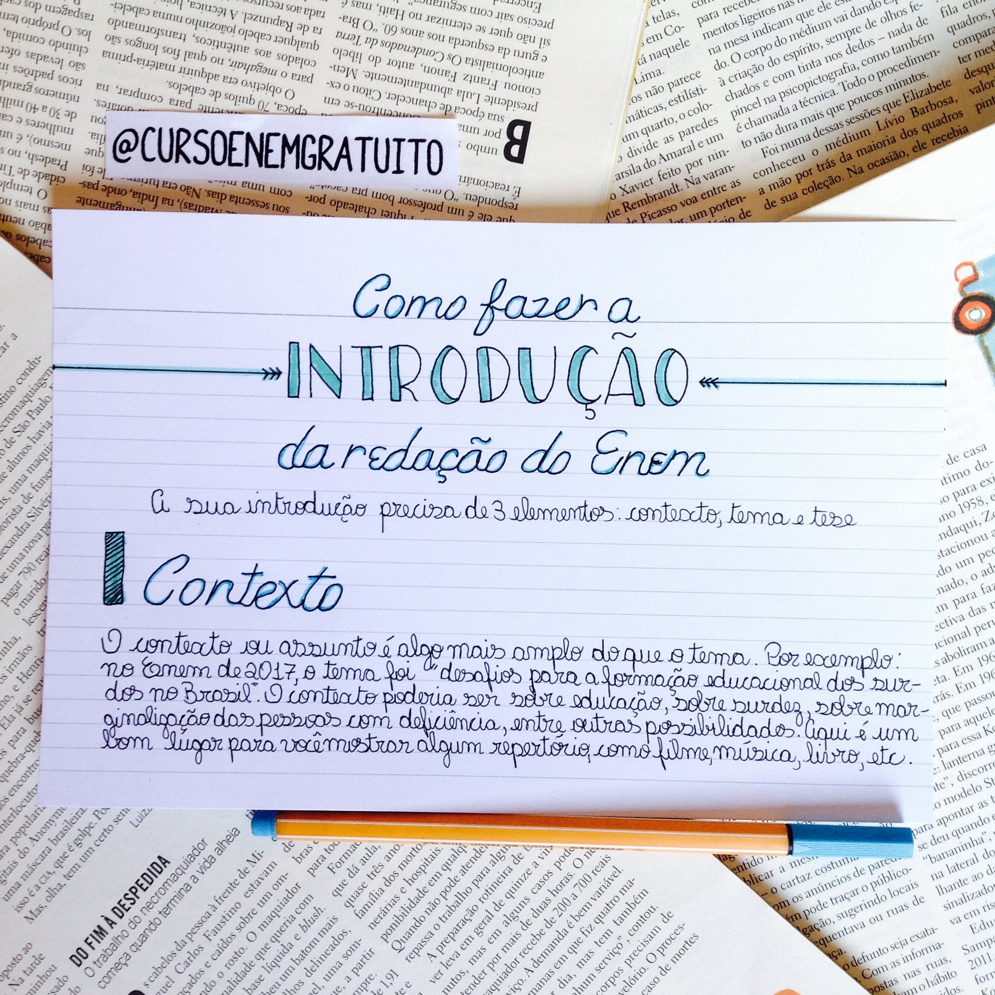 Como fazer a introdução da redação - Contexto Como fazer a introdução da redação - Contexto