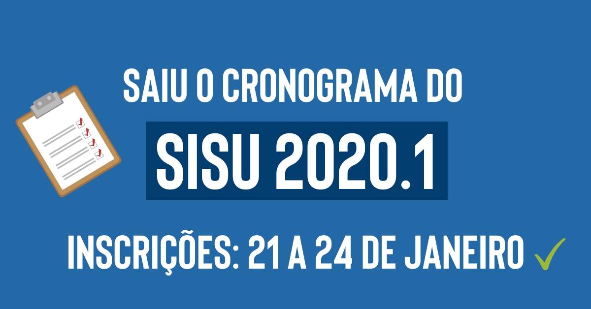 cronograma sisu 2020.1