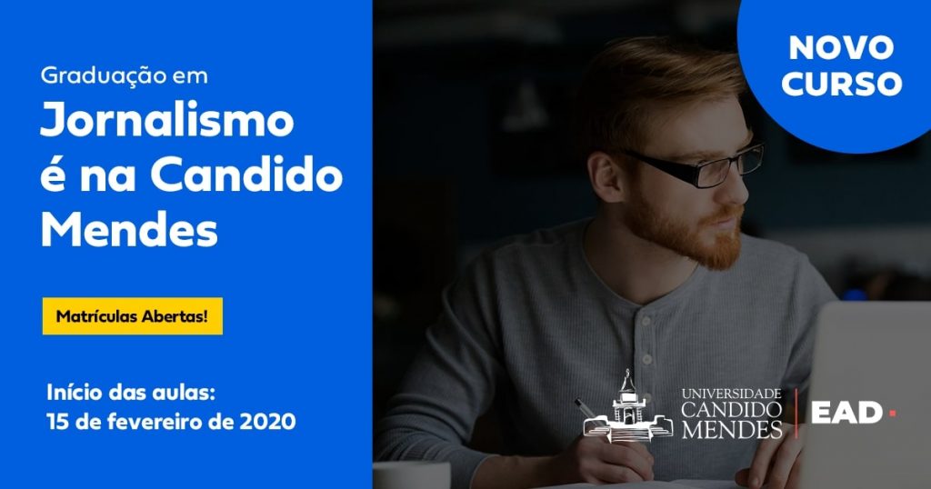 Curso de Jornalismo EaD - Inscrições abertas na Candido Mendes