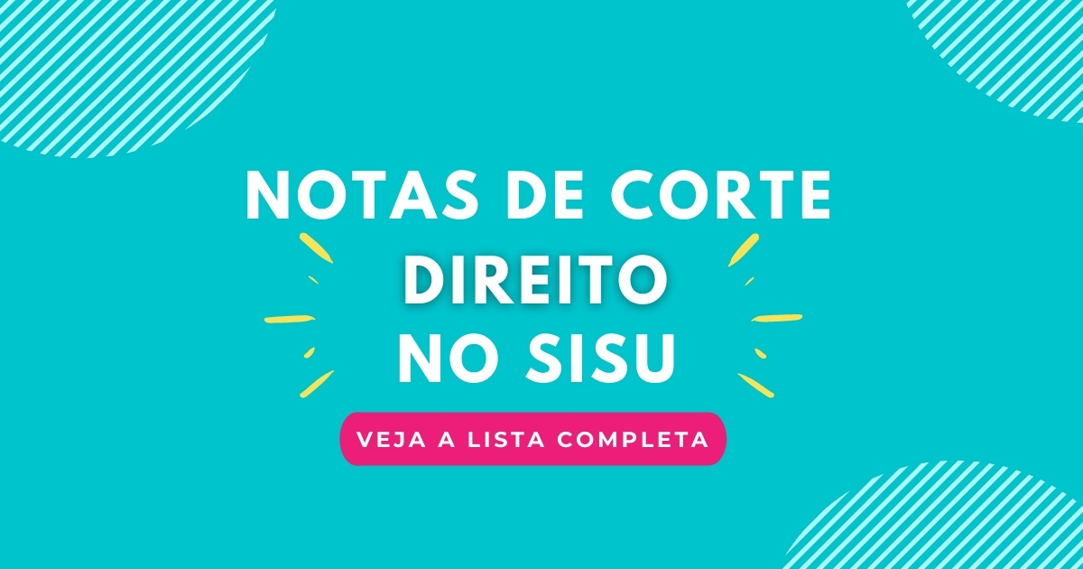 lista completa notas de corte de direito