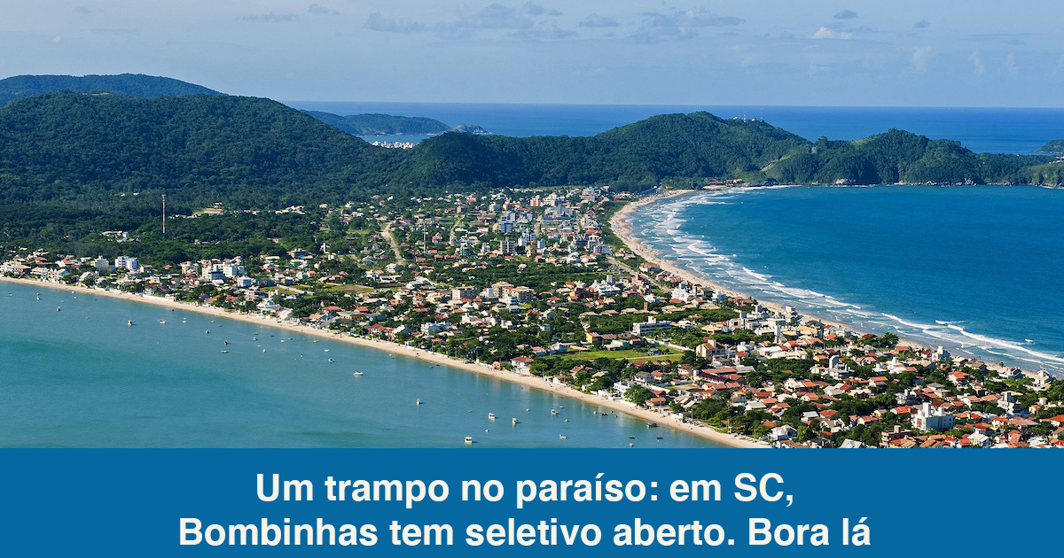 Bombinhas seleciona profissionais de Saúde; Nível Fundamental completo