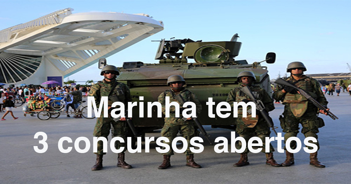 Marinha tem 1.033 vagas em concursos. Veja.