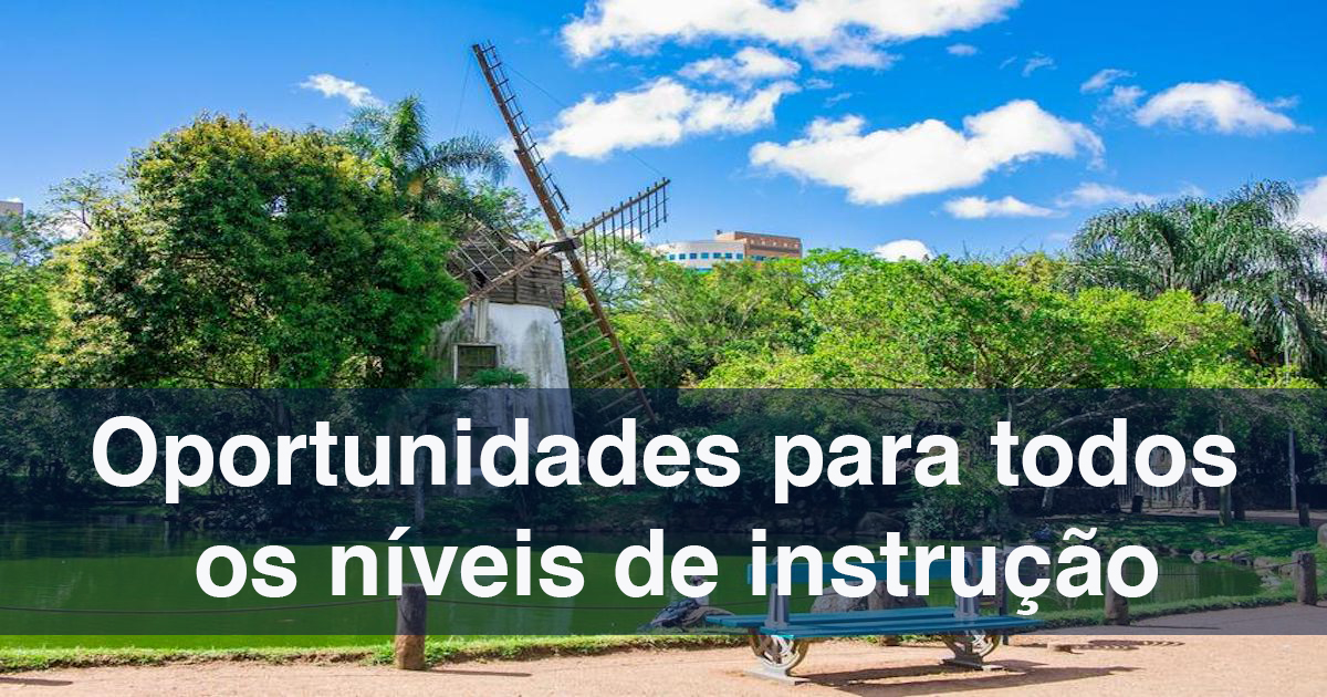 Em Porto Alegre há 299 vagas de trabalho abertas
