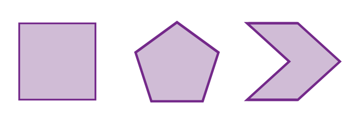 Exemplos de polígonos - figuras geométricas