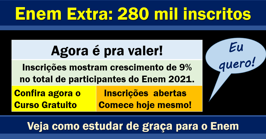 Enem extra de 2021 teve 280 mil novas inscrições