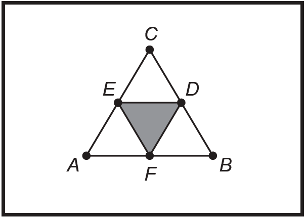 Triângulo dividido em triângulos menores