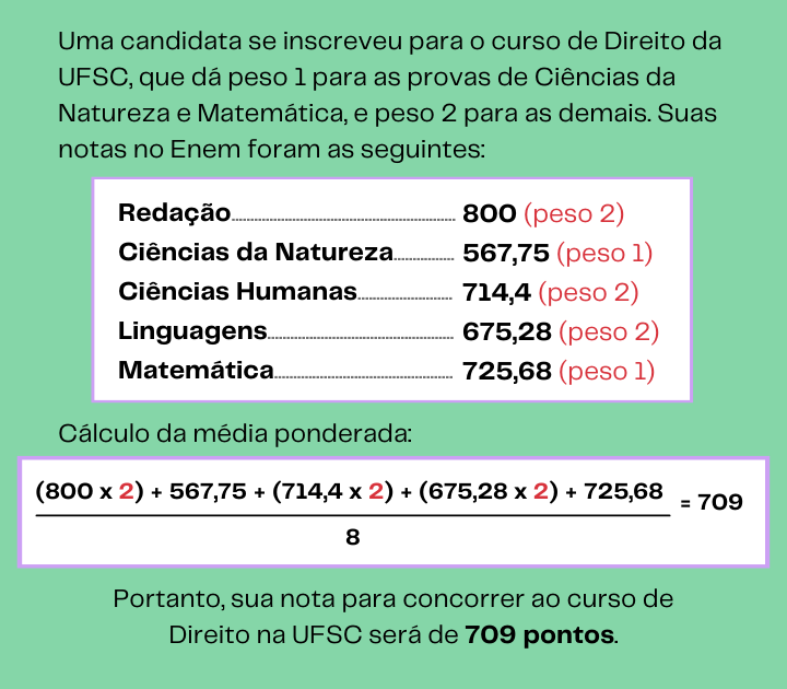 Como calcular nota do Enem - média geral e média por peso