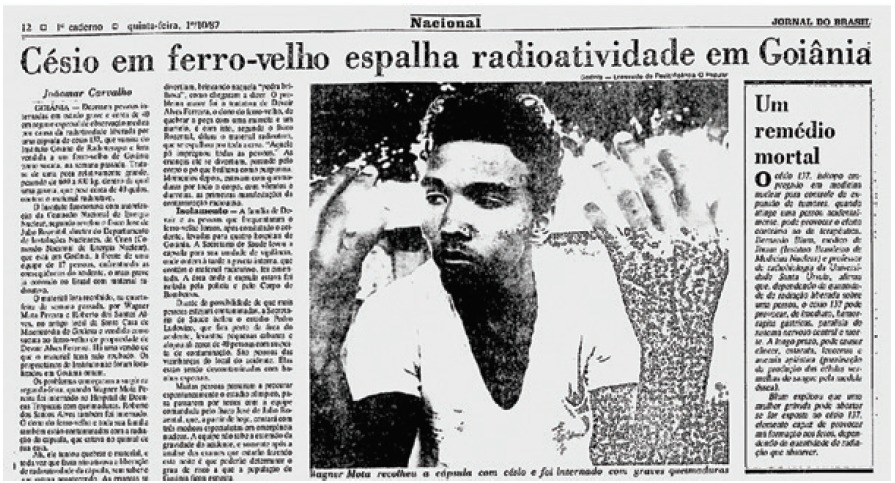 Césio em ferro-velho espalha radioatividade em Goiânia