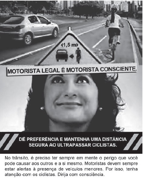 Campanha publicitária sobre segurança no trânsito