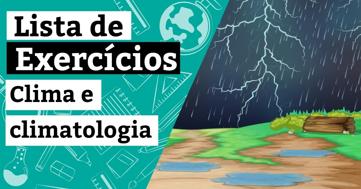 Questões sobre clima e climatologia