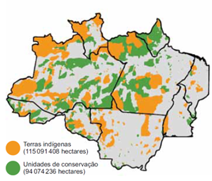 Mapa do norte do Brasil